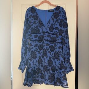 Do-Be Black & Blue floral dress